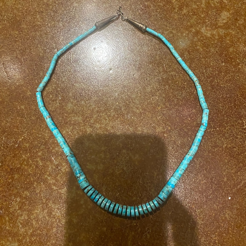 19.5” authentic turquoise necklace